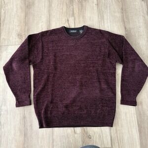 Segreto Wool Blend Sweater Mens Medium Long Sleeve Crew Neck Chenille‎